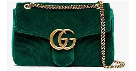 gucci green velvet bag|Gucci Handbags .